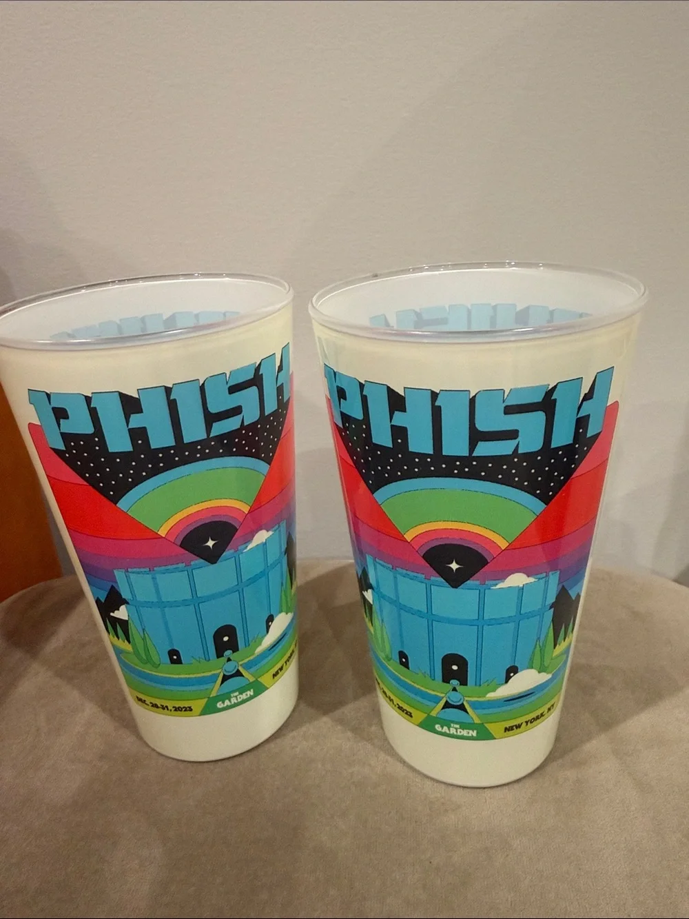Phish tumbler (2) Reusable Cups - from Madison Square Garden MSG Dec 2023